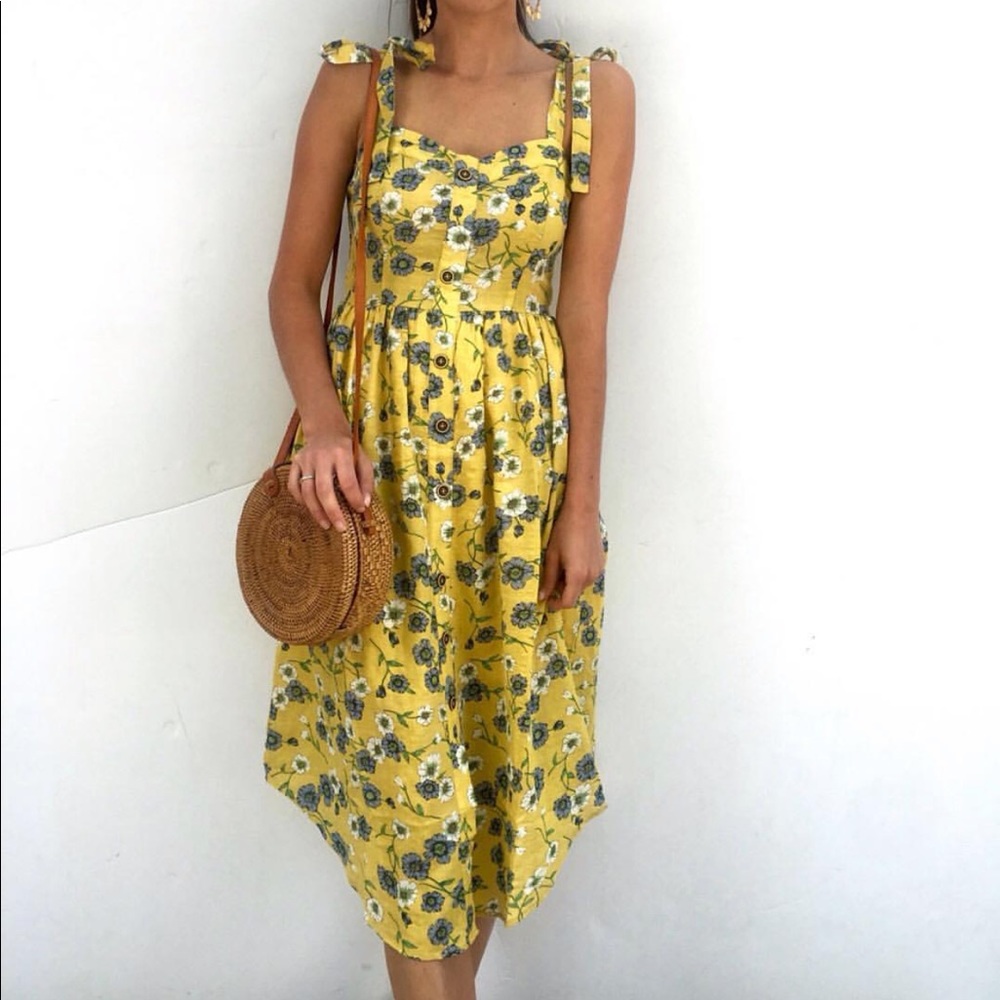 Moon River Midi Floral Dress Small